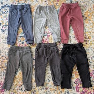 Toddler Boy Pants Lot, 2T / 24 Months, Black, Blue, Gray Red